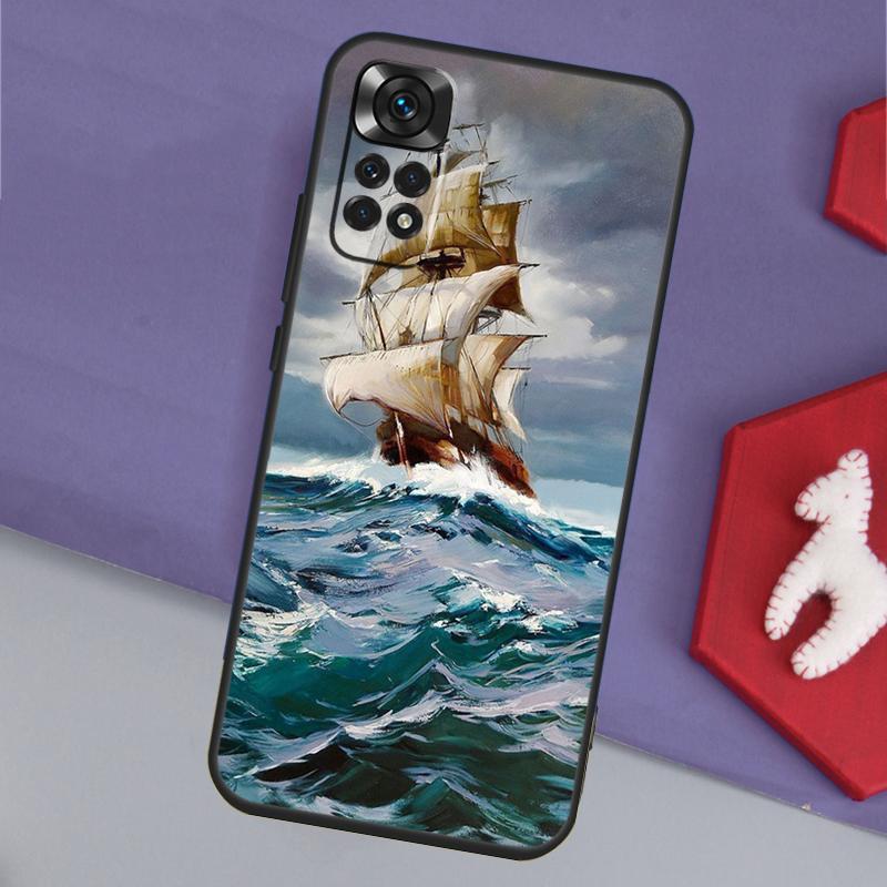 Ships Paintings Funda For Xiaomi Redmi Note 14 Pro 13 12 11 9 10 9S 10S 11S 12S Redmi 14C 10C 12C 13C Case