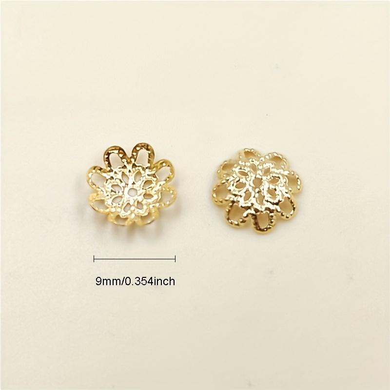 Accessories 200Pcs Hollow Flower Loose Beads 10MM Bead Caps DIY Founding Jewelry Findings Fashionable