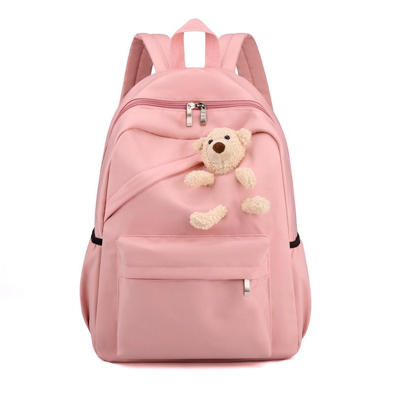 Школьная сумка женская корейская версия рюкзак для старшеклассников рюкзак для девочек-знаменитостей в стиле интернет-медведя, нейлоновый дорожный рюкзак большой емкости