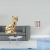 Миниатюрная статуэтка кошки, фигурка, украшение для кукольного домика, камина, книжной полки, животное, искусство, поделка, двойная