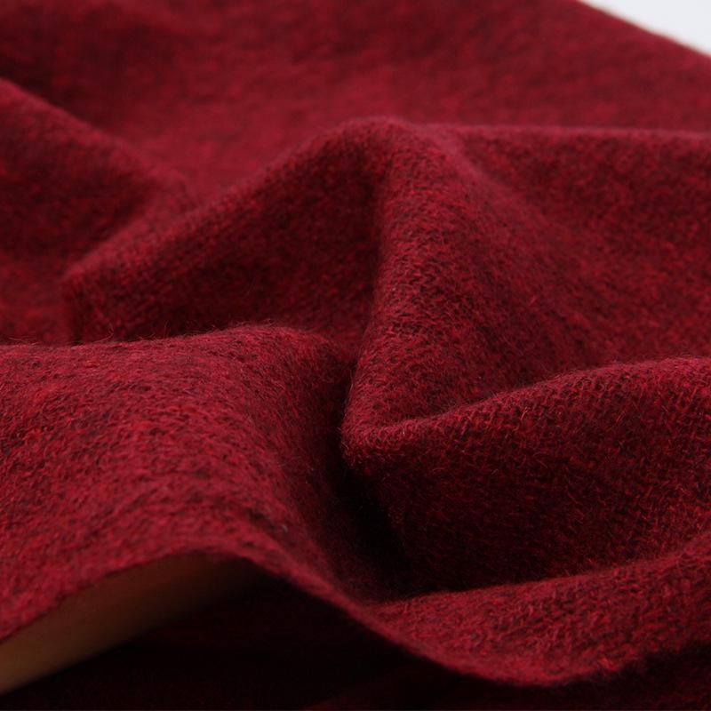 Yak Wool Solid Color Extended Shawl - Warm, Fashionable Scarf for Men and Women