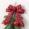 Bowknot Xmas Tree Garland DIY Window Hanging Decor Artificial Christmas Wreath  Photographic Prop