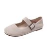 Fashion Woman Casual Round Toe Low Soft Soled Beautiful Flat Heeled Shoes Flats Female Elegant French Retro Slip On Mary Jane Shoes