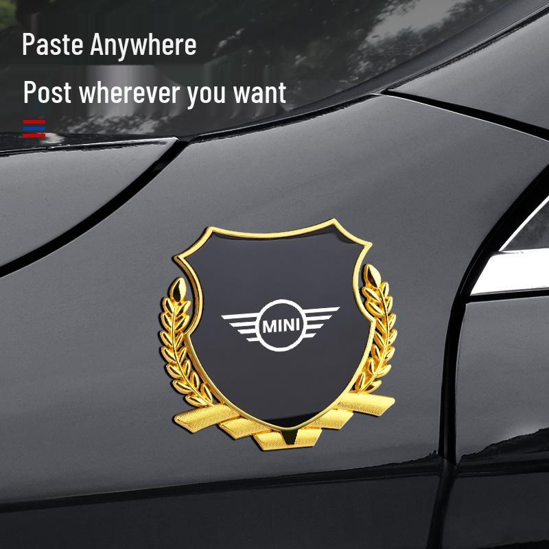 Наклейка-эмблема на крыло BMW MINI COOPER 'Колос': Металлическое декоративное покрытие кузова для моделей F55/F56