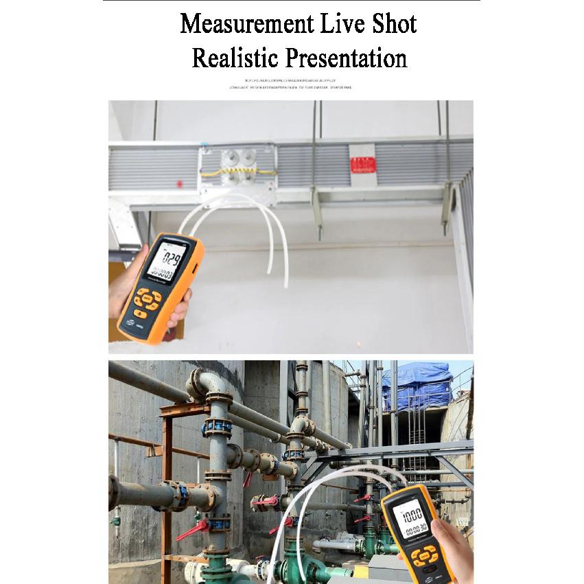 BENETECH GM511 Handheld Digital Pressure Gauge Tester Manometer Differential Pressure Gauge