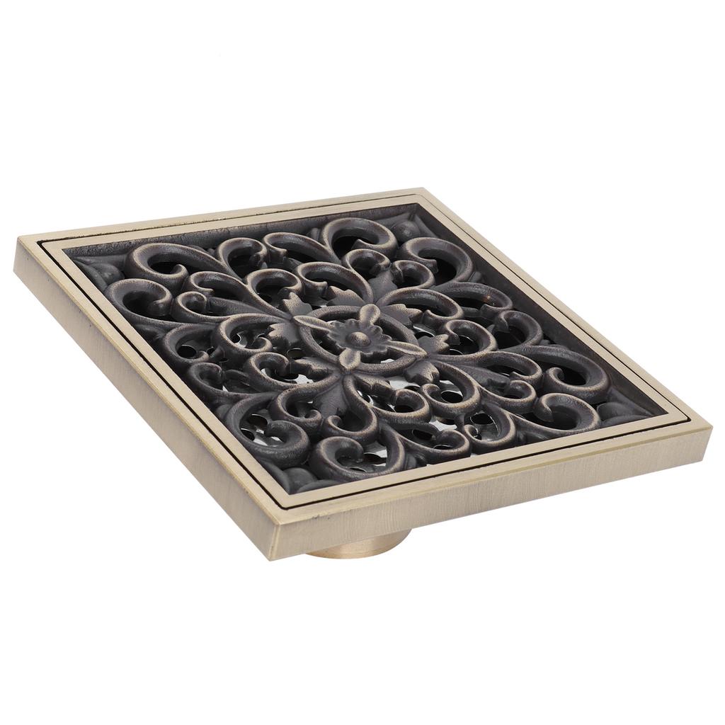 Комплект сливного отверстия в полу, антикварный дезодорирующий слив для душа, ванной комнаты, туалета, балкона, гаража 10x10 см