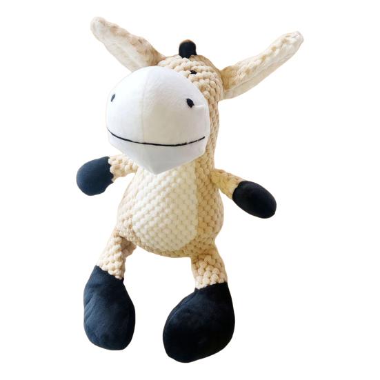 Плюшевая игрушка для собаки Интерактивная пищалка Мягкая игрушка в виде утки, кролика, осла, собаки Игрушка для жевания для собак, которые много грызут Маленькие, средние, большие собаки Любители апортировки