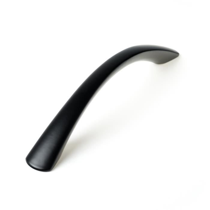 Poignées de meuble - Lot de 4 - Тропический алюминий - Нуар - Модель Barette - Entraxe 128 мм