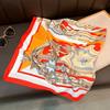 Autumn and winter new European castle 91 square scarf versatile geometric simple silk scarf decorative scarf neck protection scarf shawl