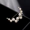 Pearl Crescent Brooch, High-end Feminine Elegance, Luxurious Brooch, Light Luxury, Niche Design Sense, Anti-glare Pin
