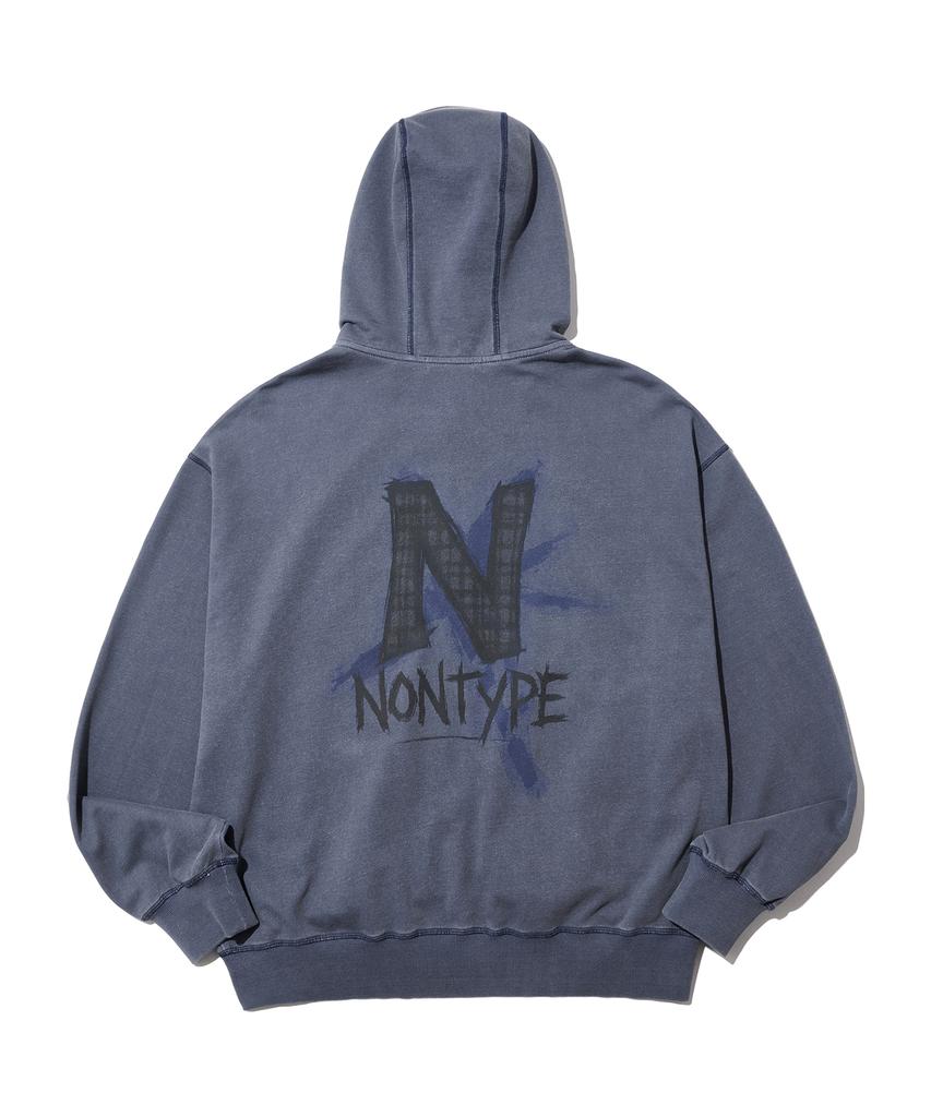 Молния с принтом Nontype (Пигмент Темно-синий)