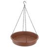 Bird Bath Hanging Bird Feeder Round Plastic Hanging Bird Feeder Tray Outdoor Bird Bath Tray Brown