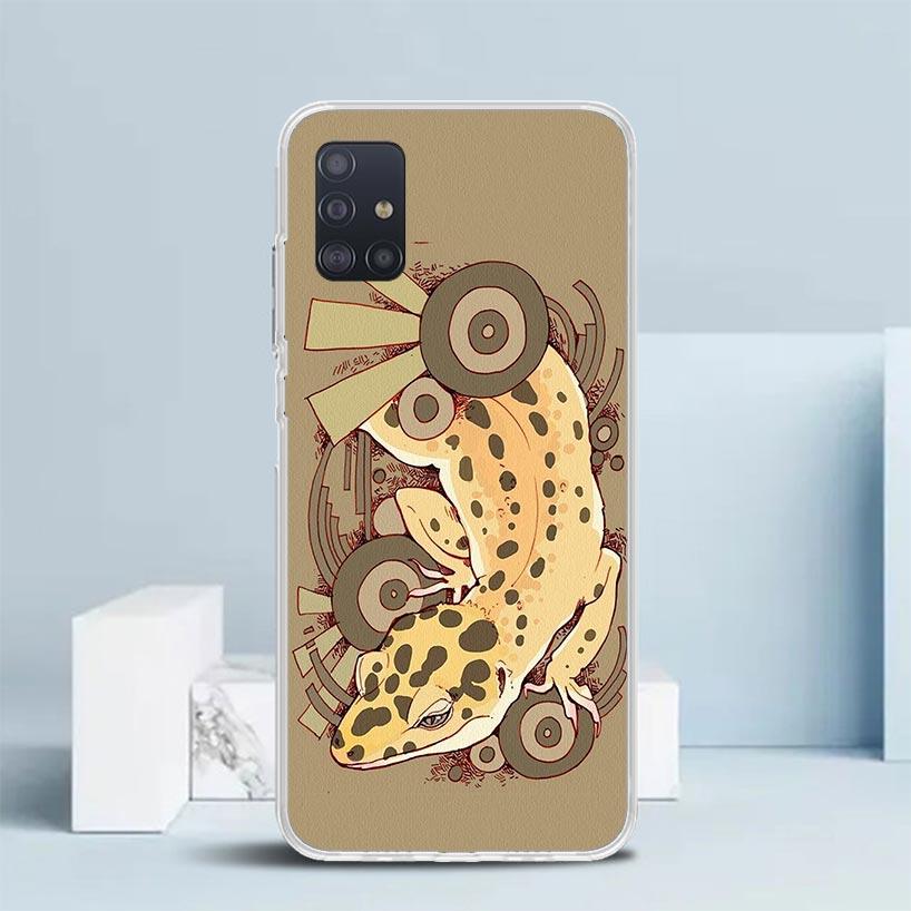 Lizards Geckos Soft Cover for Samsung Galaxy A12 A22 A32 A52 A72 A02S Phone Case Note 20 Ultra 10 S10 Plus A51 A71 A50S A20S A10