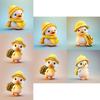 Little Yellow Duck Wearing Hat Car Pendant With Acrylic Flat Surface Finish For Vehicle Interior Enhancement