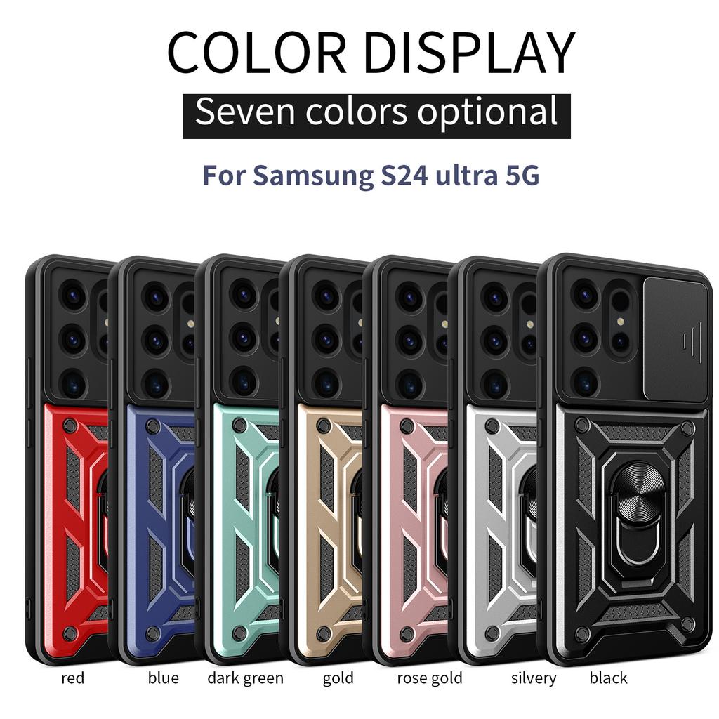 Armor Shockproof Case For Samsung Galaxy S24 UITRA Car Magnetic Holder Ring Stand Camera Protector Galaxy S24 UItra Cover