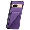 For Google Pixel 8a Case Kickstand Leather+PC+TPU Phone Cover with Hidden Card Holder