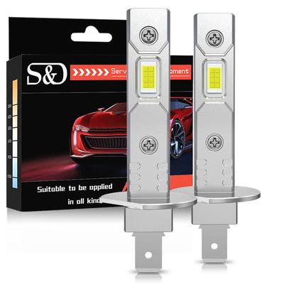 2 шт. H1 H3 светодиодные автомобильные фары безвентиляторные противотуманные фары 20000 лм 40 Вт дневные ходовые огни супер яркие противотуманные фары 6000 К белые 3000 К желтые 12 В