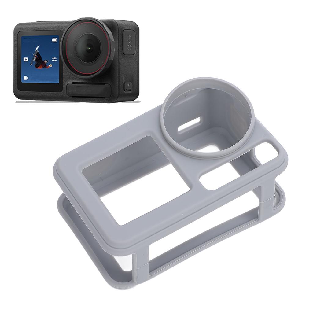 Silicone Case for Action 5 Pro Washable Soft Anti Collision Sports Camera Silicone Cover with Lens Lanyard