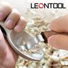 LEONTOOL Spoon Carving Tool, Woodworking Curved Knife, Right-Handed Hook Knife, Carving Chisel with Leather Cover, Wood Handle, Stainless Steel, Compa