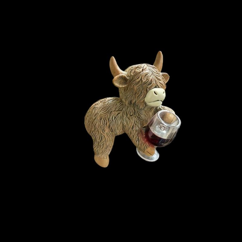 1 шт. Забавная пьющая корова, смоляная, погодоустойчивая, обниматель для горшка, фигурки коровы для двора, крыльца, балкона, улицы, дома, фермерского дома