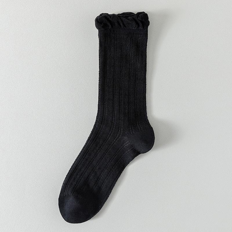 Women's Summer Thin Sweat Absorbing Breathable Mesh Pure Cotton Bottom Drum Pile Cotton Socks