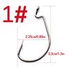 50pcs/Lot High Carbon Steel Fishing Hooks Crank Hook For Soft Worm Bait 1# 2# 4# 6# 8# 1/0#-5/0# New Fishing Gear
