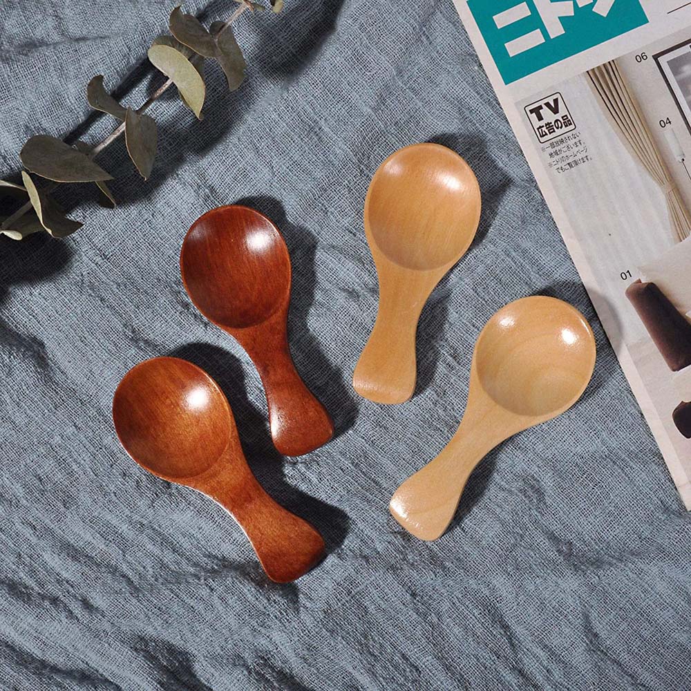 Durable Chinese Style Wooden Coffee Tea Sugar Spoon Condiment Spoons Spice Spoon Coffee Scoop