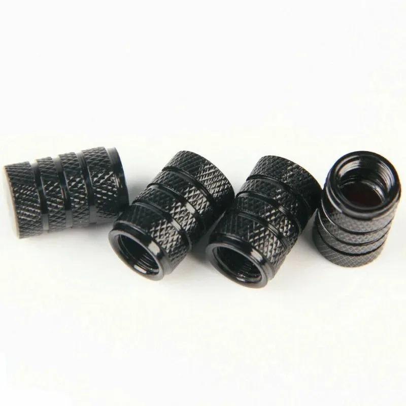 Tire Valve Caps Aluminum Black Car Bike Wheel Stem Air Valve Caps Tire Pressure Cap Dustproof Wheel Stem Air Valve Caps