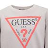 GUESS Детская хлопковая толстовка с круглым вырезом и логотипом