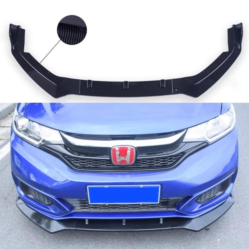 Передний бампер (губа) для Honda Fit 2018-2020: Модификация спортивного бампера из трех секций