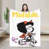 Mafaldas Knitted Blankets Amine Cartoon  Flannel Throw Blanket Bedding Couch Decoration Lightweight Bedspreads