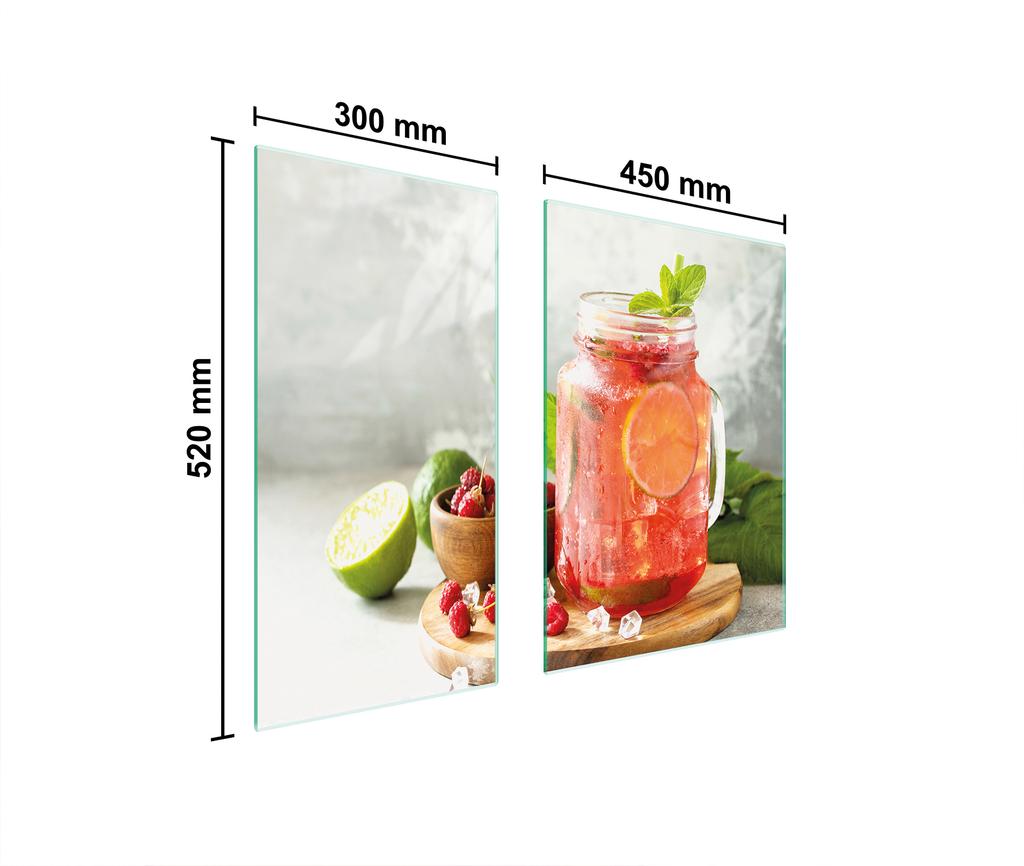 SZKLANA PŁYTA OCHRONNA DESKA 75x52 DRINK