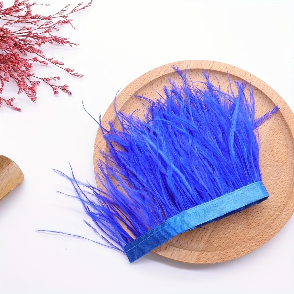 1Meter Real Pink Ostrich Feather Fringe 8-10CM Fluffy Feather Tassel Trim for Clothing Sewing DIY Dress Decoration Accessories