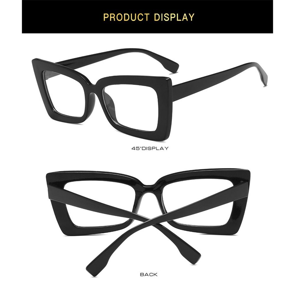 Square Frame Office Eyeglasses Cat Eye Glasses Clear Glasses Computer Goggles Anti Blue Light