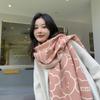 Cute Bear Cashmere Scarf Feel Fringed Shawl Soft Girl Winter Student Scarf Warm Thickened Scarf