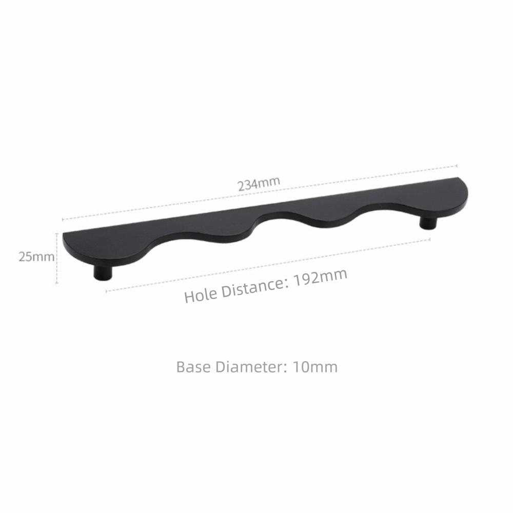 Wave Shape Drawer Pulls Modern Design Furniture Handles Brass Cabinet Handles Kitchen Wardrobe