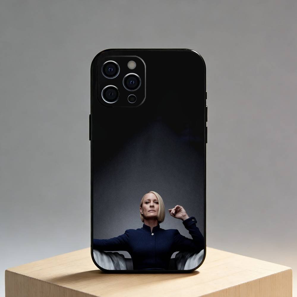 H-House Of C-Card-s Phone Case For iPhone17,16,15,14,13,12 Plus,Max Soft Silicone Black Cover