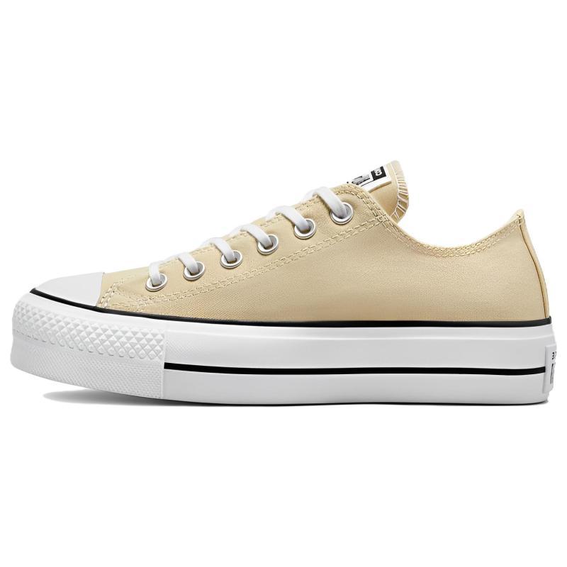 Converse Chuck Taylor All Star Lift Platform Canvas Повседневный комфорт Низкие кеды из канваса для женщин Желтый и Белый