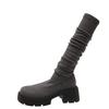 Grey Boots Women's Tall Boots Socks New Shoes Elastic Boots Socks Boots Elastic Socks Knee Knitted Boots