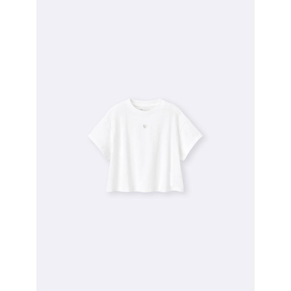 GU by Uniqlo Укороченная футболка с вырезами для девочек
