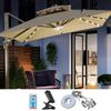 Outdoor Solar Umbrella Light Dimmable Auto On/Off Remote Control Waterproof LED Umbrella Patio Light Party Decoration