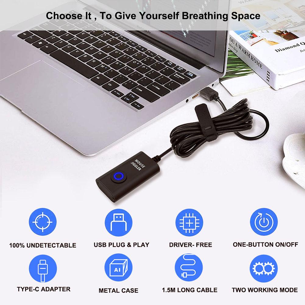 Mouse Jiggler Mover Незаметный симулятор движения мыши с переключателем ВКЛ/ВЫКЛ для пробуждения компьютера