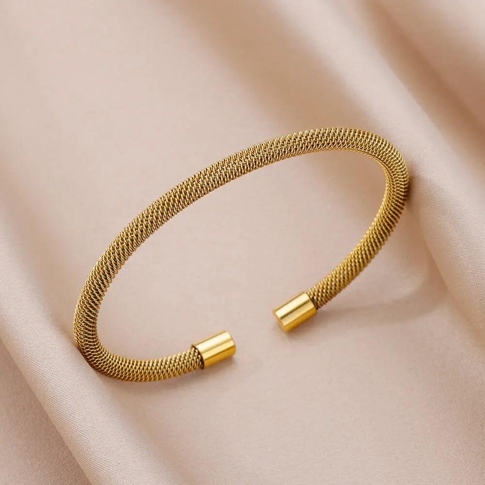 Jesus Bangles Bracelet for Women Stainless Steel Gold Color Luxury Bracelets 2024 Free Shipping Jewelry Pulseras Mujer Bijoux