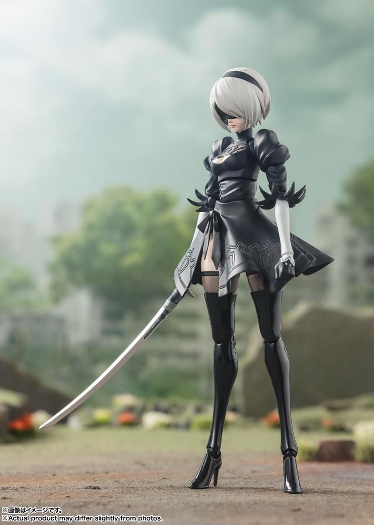 TAMASHII NATIONS 2B 150 мм окрашенная подвижная фигурка SHFiguarts "NieRAutomata Ver1.1a" (NieRAutomata Вер1.1a) приблизительно. ПВХ и АБС