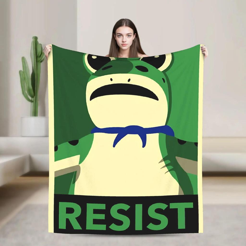 Soft Flannel Blanket for Bed Couch Sofa Portland Frog Protest Print Travel Throw Blanket Bedspread Cover