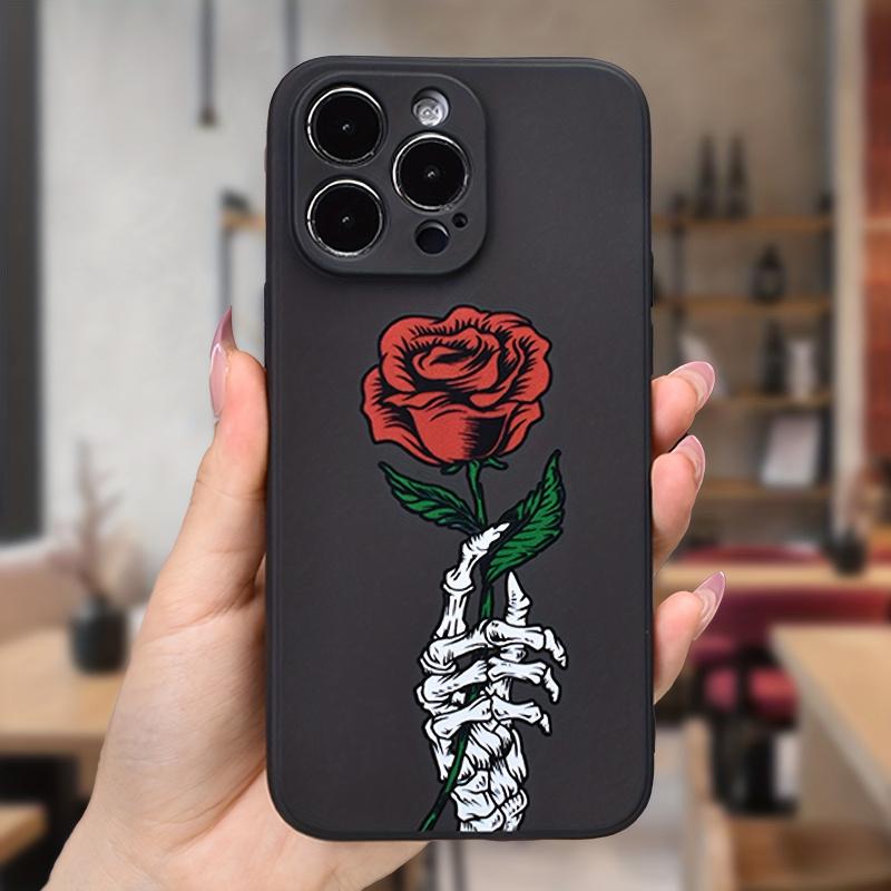 Чехол для телефона с графикой 'Рука скелета и роза' для iPhone 15 14 13 12 11 x XR Xs SE2 SE 8 7 plus pro Max mini силиконовая задняя крышка