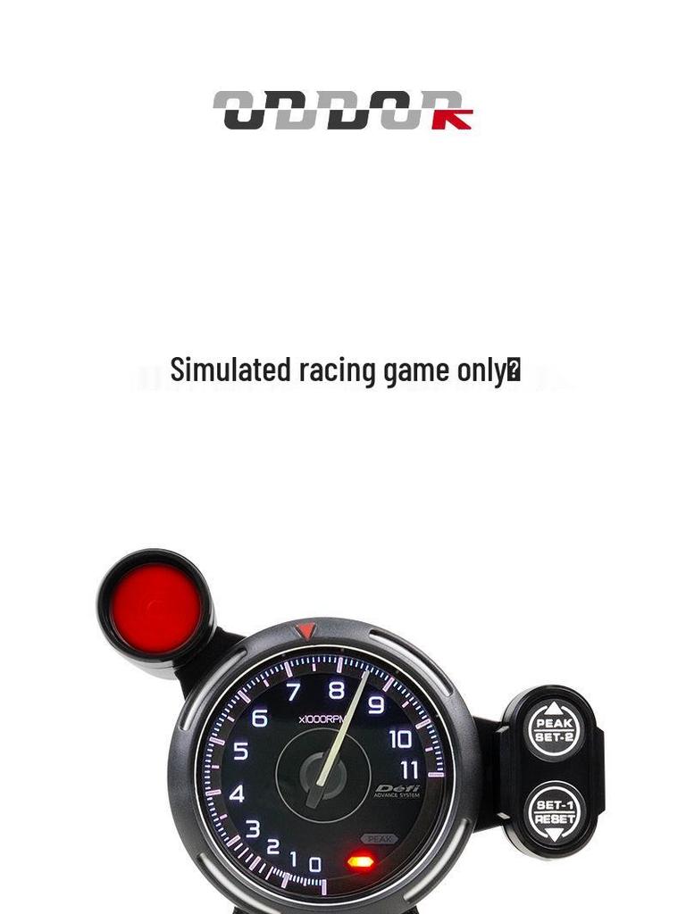 Experienced Driver Racing Simulator Dashboard Tachometer