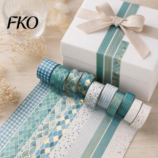 Hot Stamping Washi Tape 10 Rolls Metallic Foil Tape, Decorative Masking Tapes for Junk Luster Journal Supplies, Arts, DIY Crafts, Planners, Scrapbook,