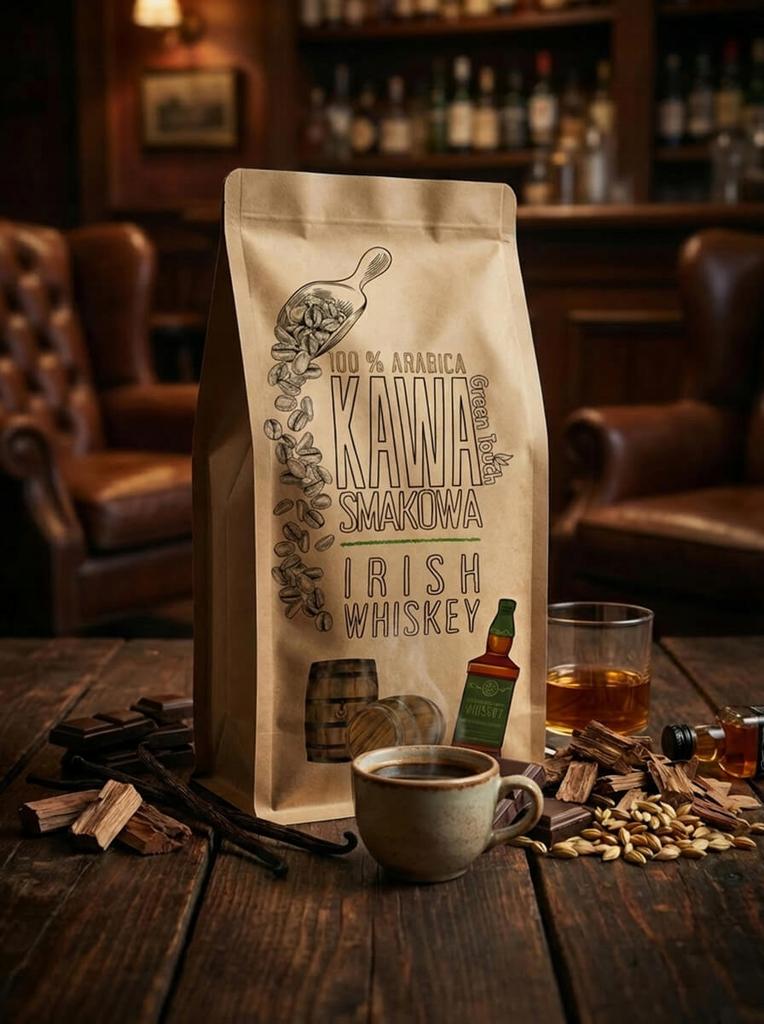 Kawa Mielona Smakowa Irish Whiskey O Smaku Whisky Arabica 1 Kg Green Touch