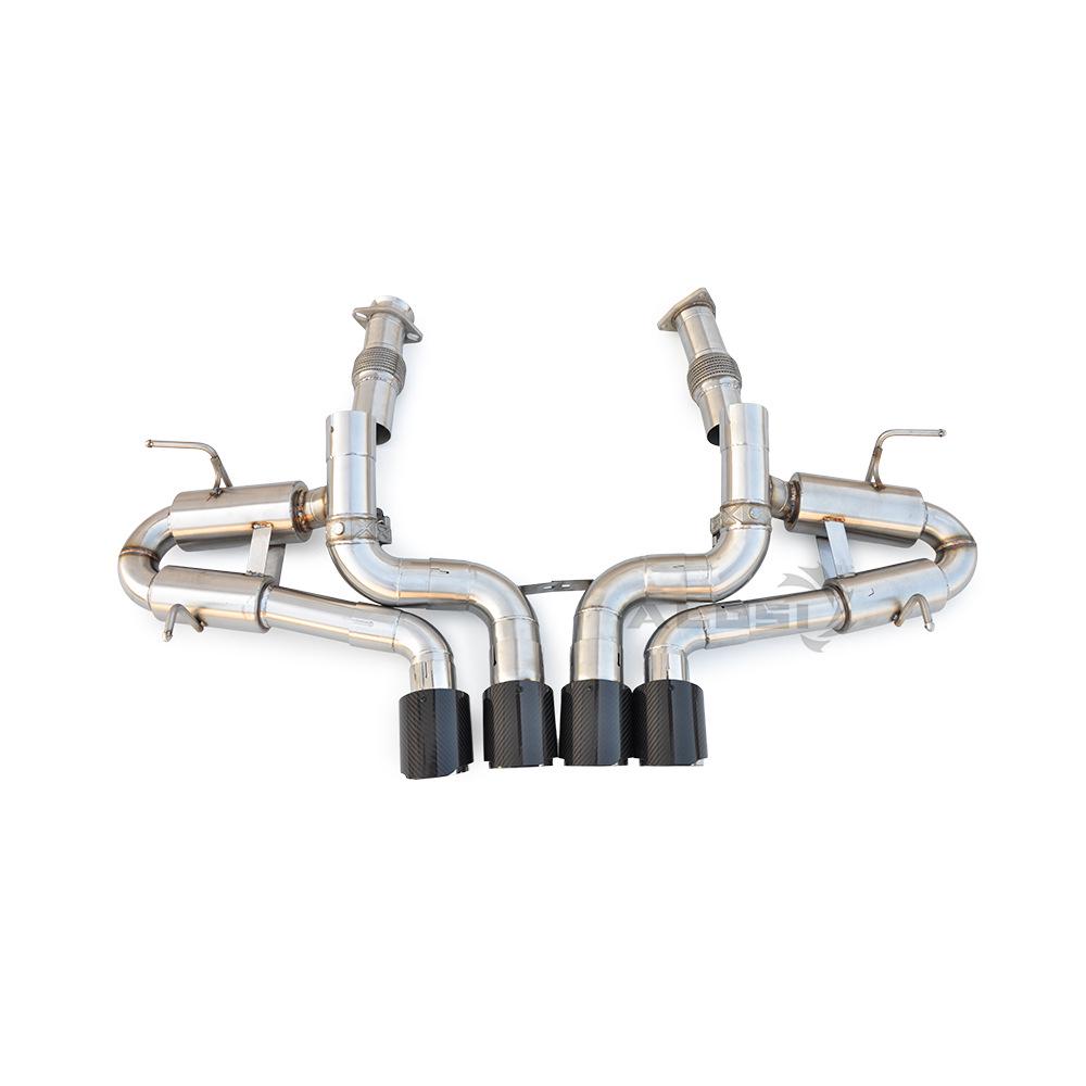 Dual Muffler Exhaust Tailpipe with Valve for 2019-2023 Chevrolet Corvette C8 Z06